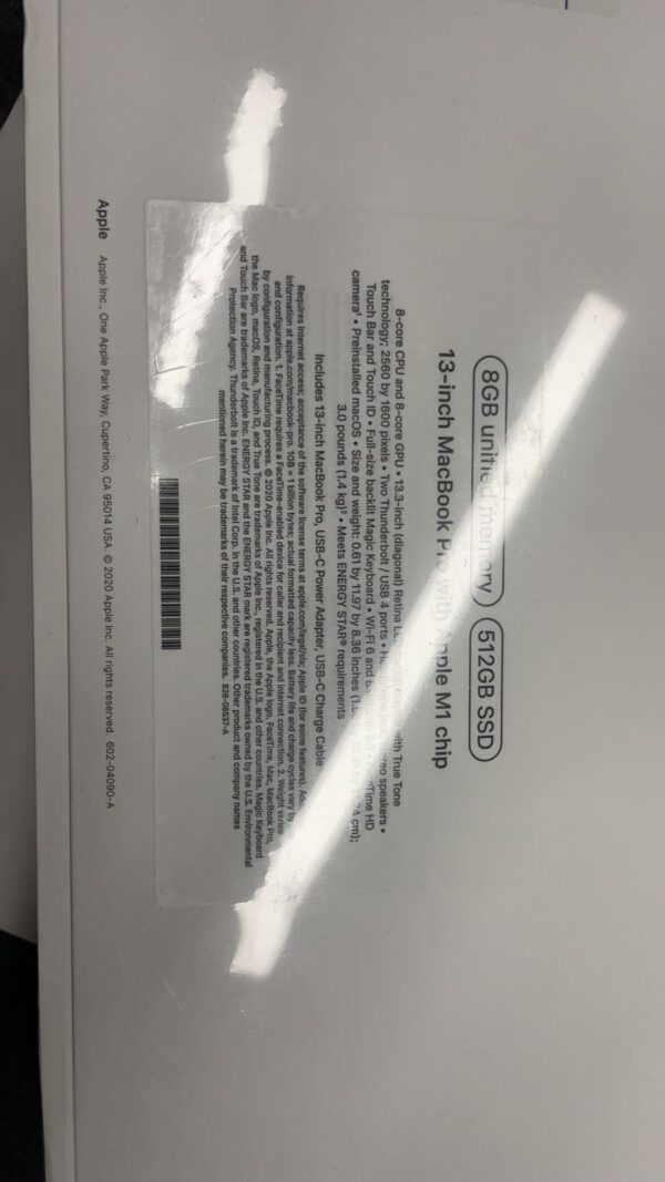 Sealed Box  - Macbook Pro  M1     512 GB  SSD - Image 3